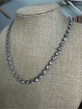 Bijoux Terner Silver Clear Crystal Tennis Necklace